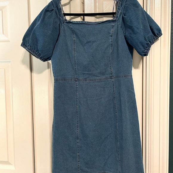 she sky denim dress She & Sky The Mallory Denim Dress